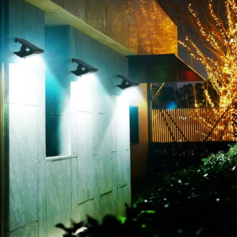Motion Sensor Lights Outdoor Solar Lights 45LEDs Clip Lamp Solar Lights White