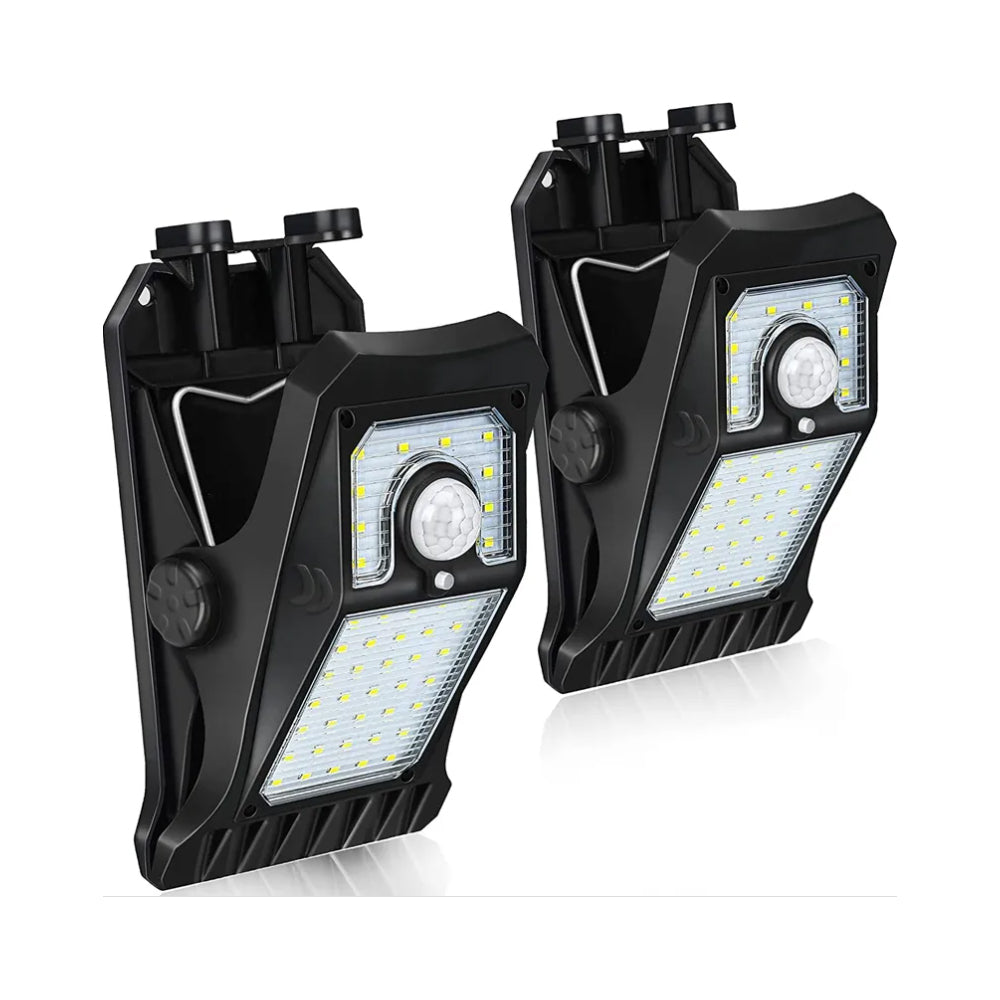 2 X Motion Sensor Lights Outdoor Solar Lights 45LEDs Clip Lamp Solar Lights Warm