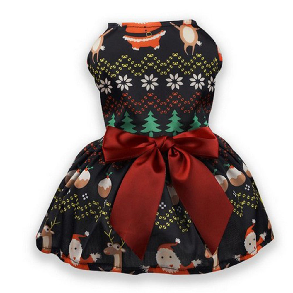 Christmas Theme Pet Vest and Dress Set Style 1 Small Size