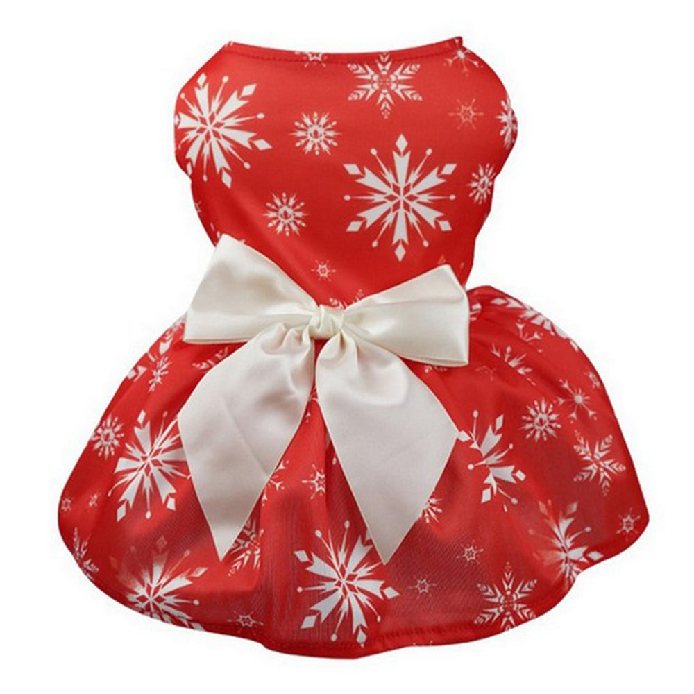 Christmas Theme Pet Vest and Dress Set Style 2 Medium Size
