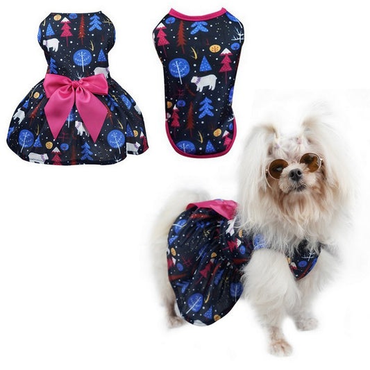 Christmas Theme Pet Vest and Dress Set Style 3 Extra Large Size