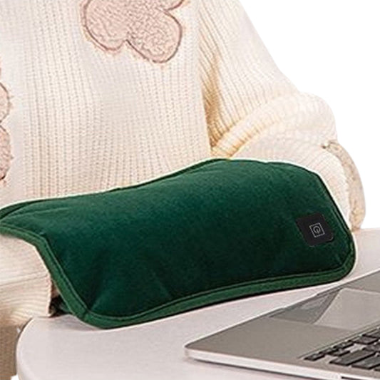 USB Graphene Heating Hand Warmer Pouch Heated Pad Dark Green