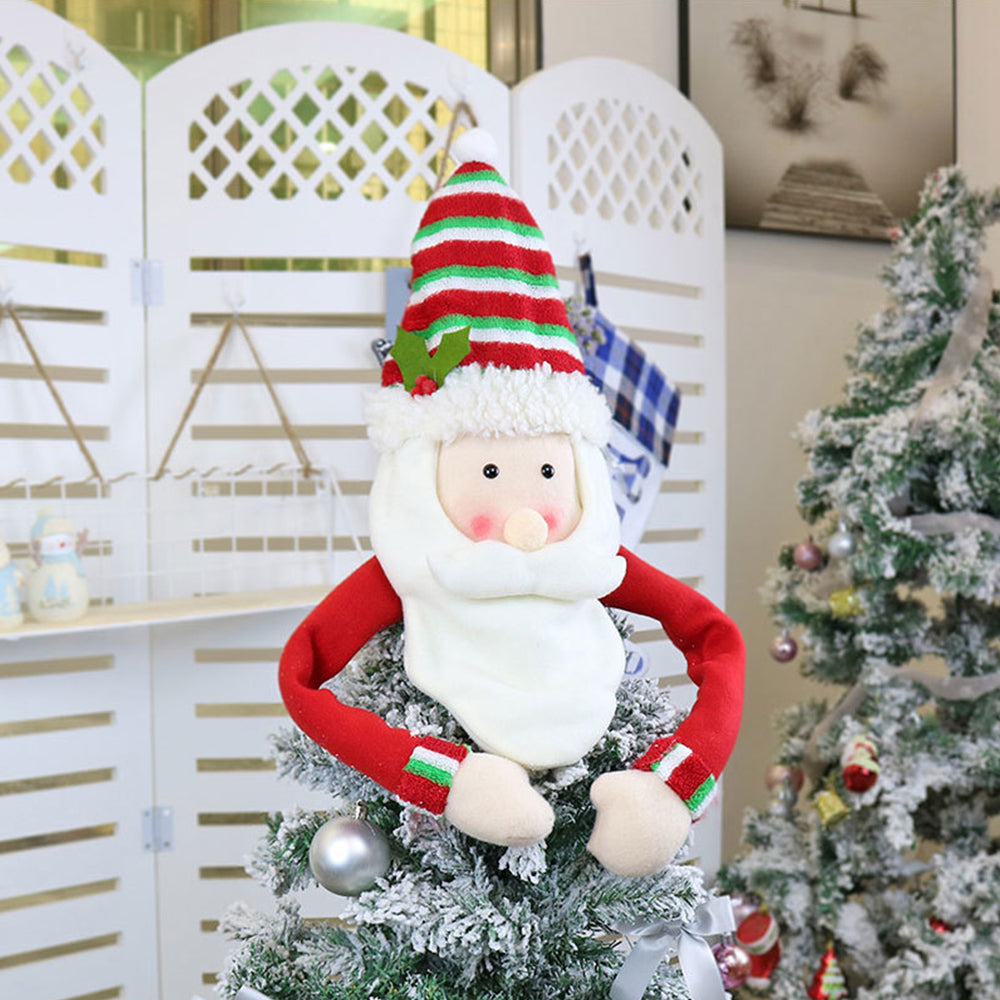 Santa Claus Christmas Tree Topper Decoration Xmas Holiday Decor