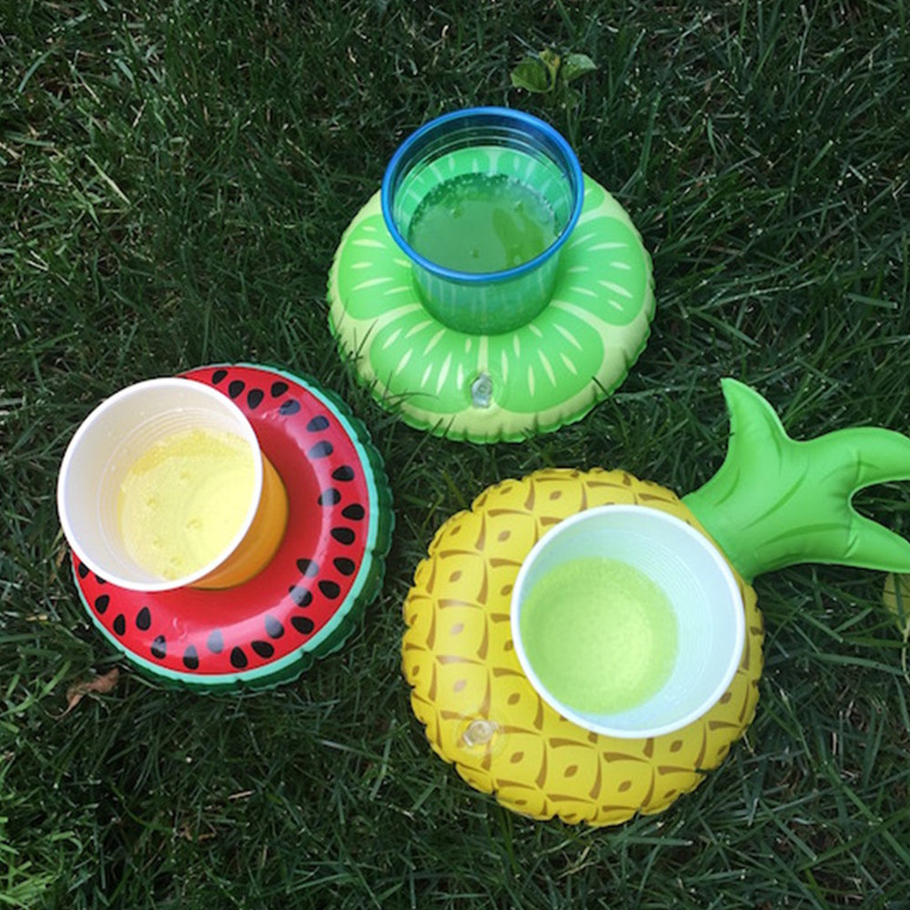 6Pcs Inflatable Floating Drinking Holder Cup Coasters