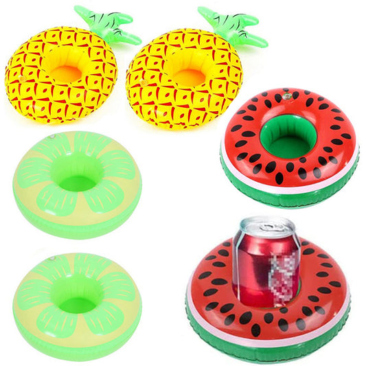 6Pcs Inflatable Floating Drinking Holder Cup Coasters