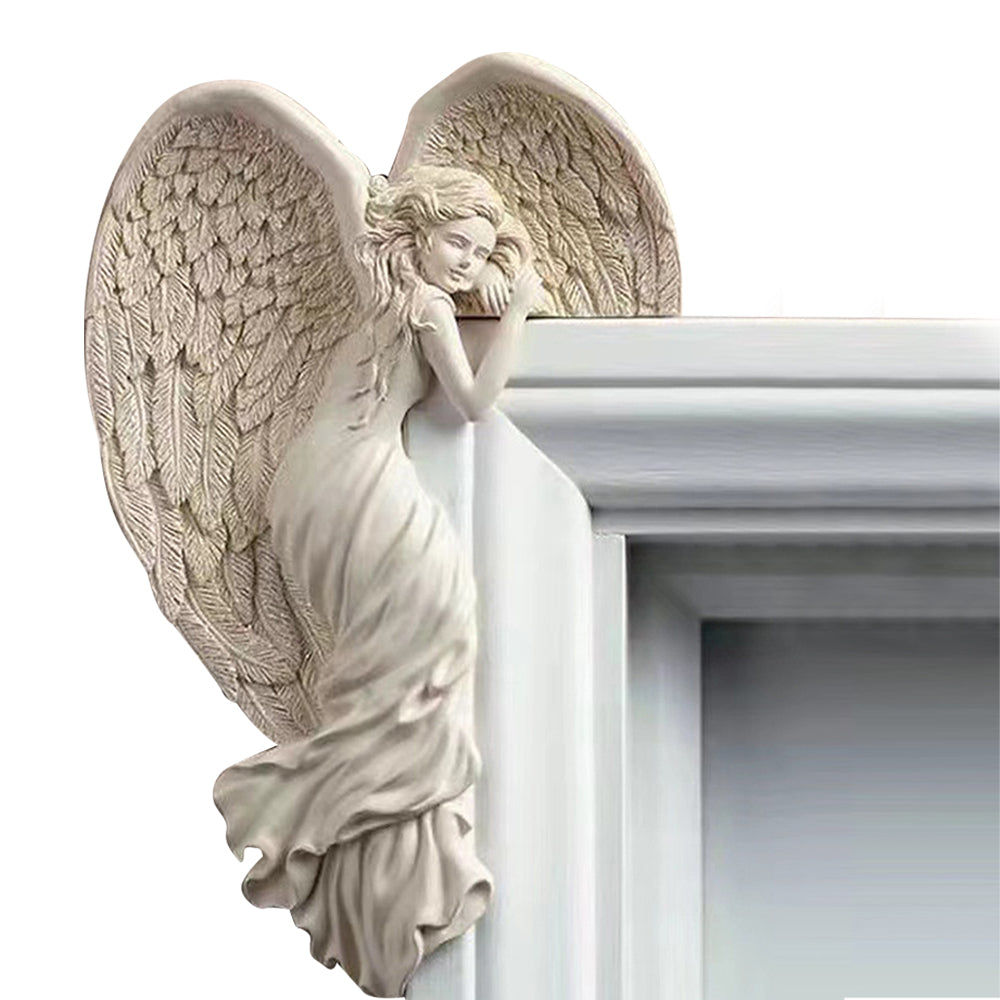 Angel Door Frame Decoration Left Angel Wing Door Frame Corner Angel Statue Sculpture
