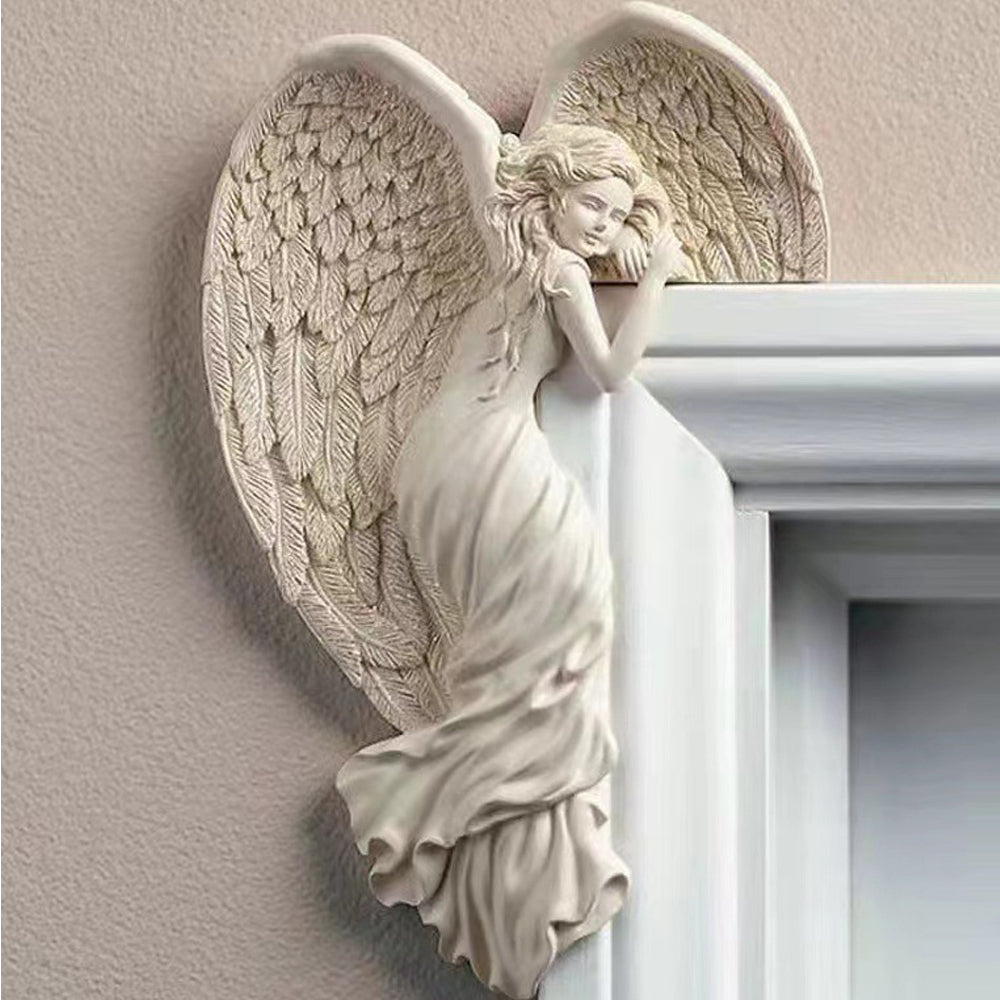Angel Door Frame Decoration Left Angel Wing Door Frame Corner Angel Statue Sculpture