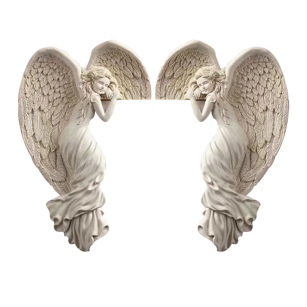 2Pcs Angel Wing Door Corner Sculpture Door Frame Decoration