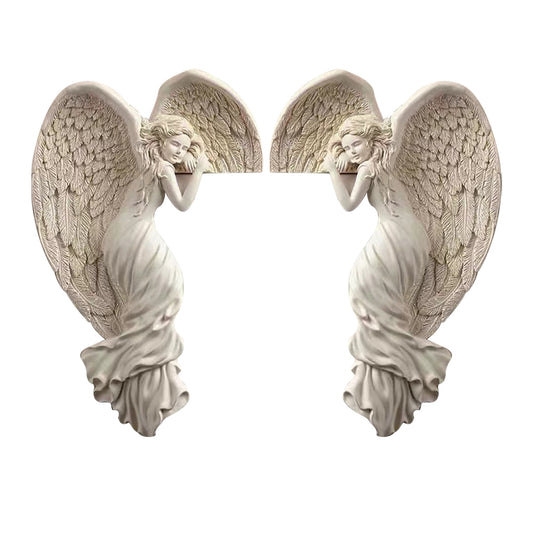 2Pcs Angel Wing Door Corner Sculpture Door Frame Decoration