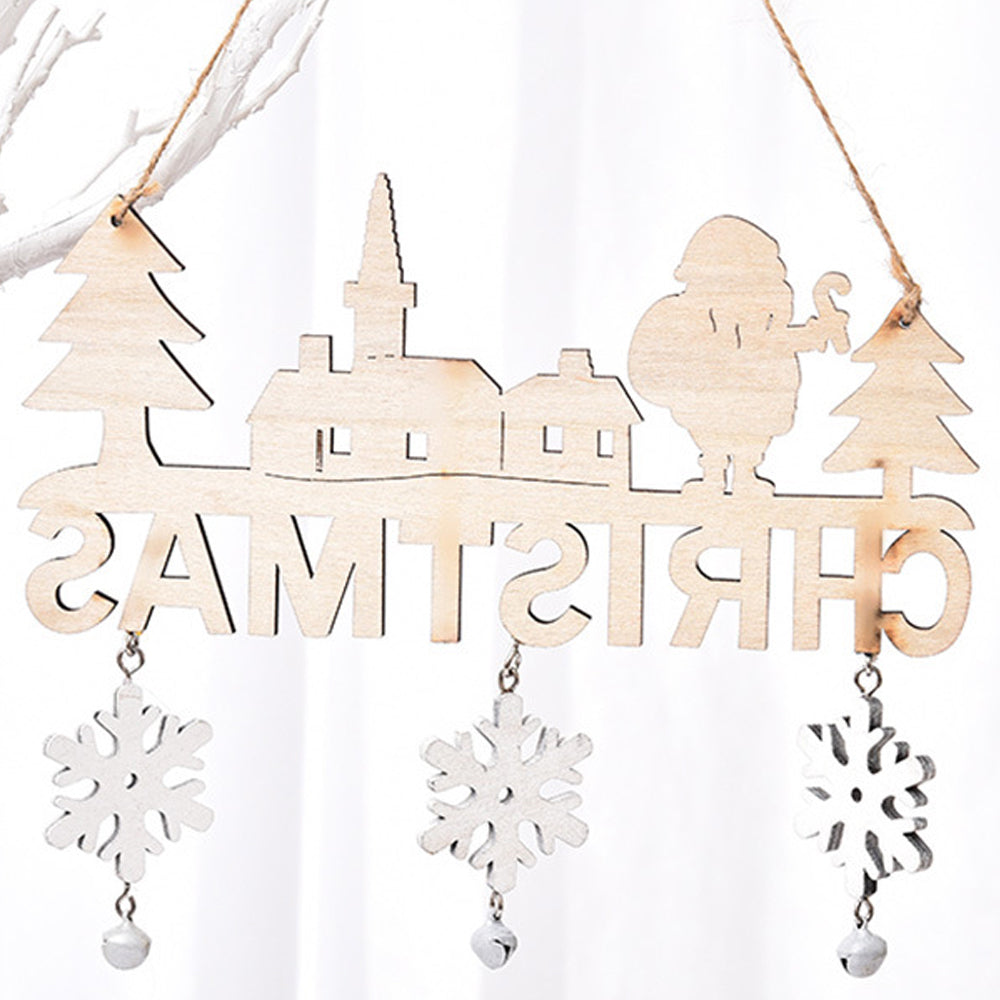 2X Santa Claus Snowman Christmas Wall Hanging Sign Xmas Decor