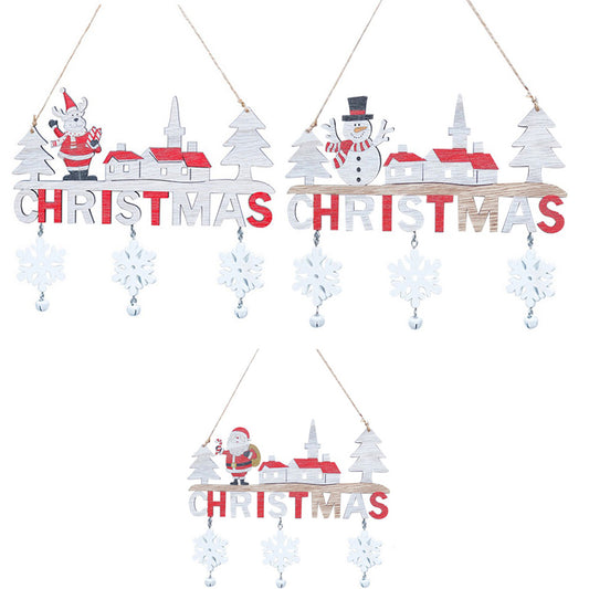 3X Christmas Wall Hanging Sign Xmas Decor