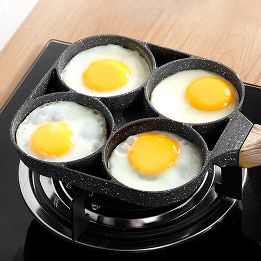 2Pcs 4 Hole Nonstick Egg Frying Pan Omelets Pan