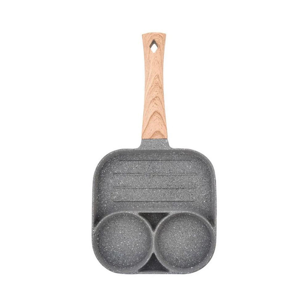 1Pc 2 Hole Nonstick Egg Frying Pan Steak Frying Pot Omelets Pan