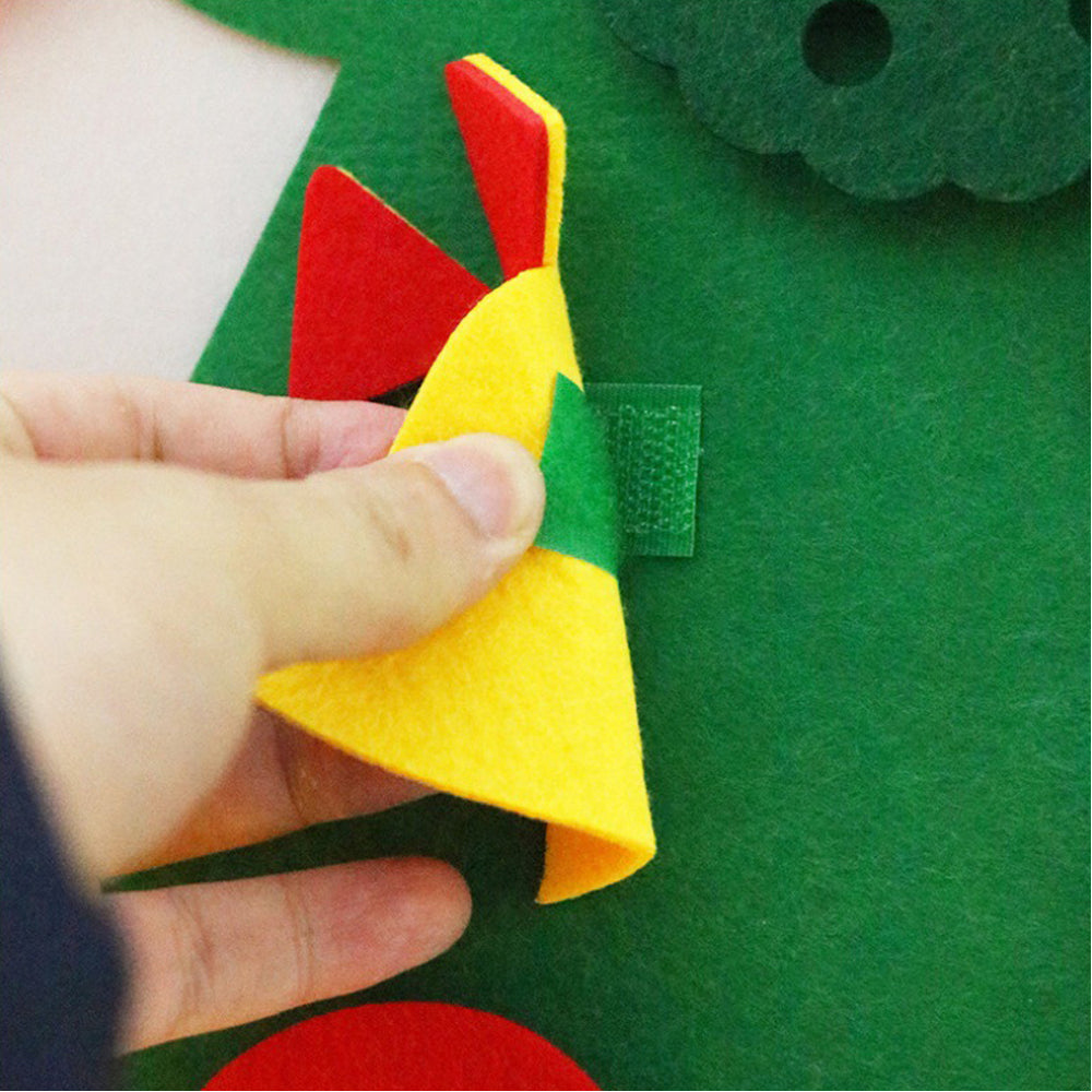 1X Kids DIY Felt Christmas Tree Set with 27pcs Detachable Ornaments