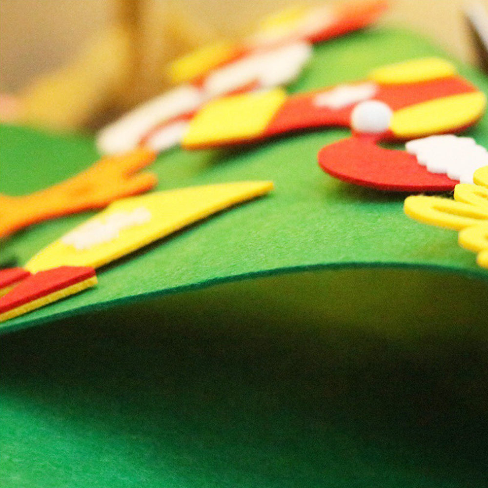 1X Kids DIY Felt Christmas Tree Set with 27pcs Detachable Ornaments