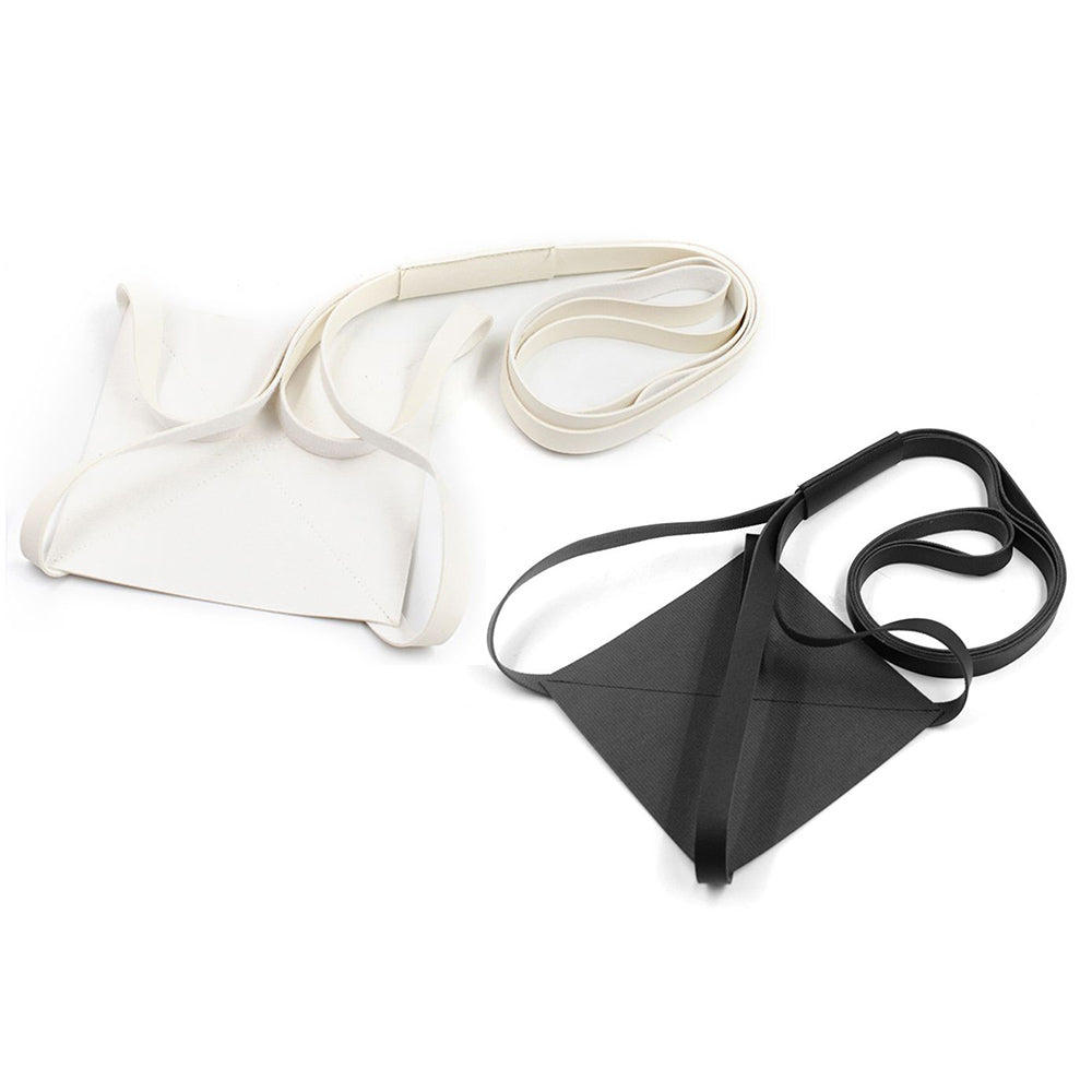 2Pcs PU Leather Garden Plant Hanger Hanging Flower Pot Stand Black and White