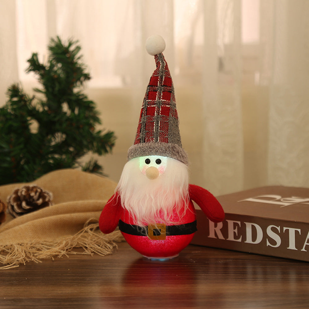 3Pcs Christmas Tree Santa Claus Snowman Deer Doll Ornaments