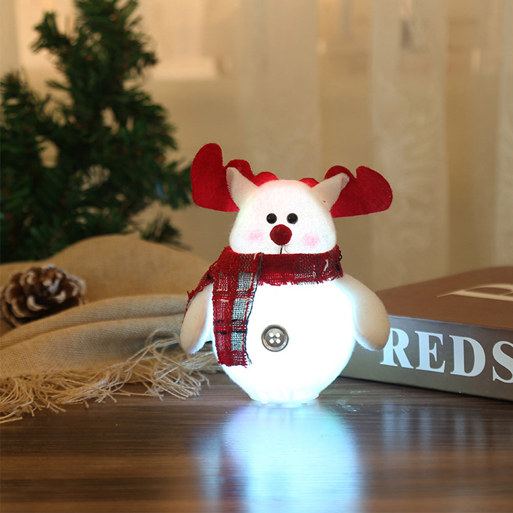 3Pcs Christmas Tree Santa Claus Snowman Deer Doll Ornaments