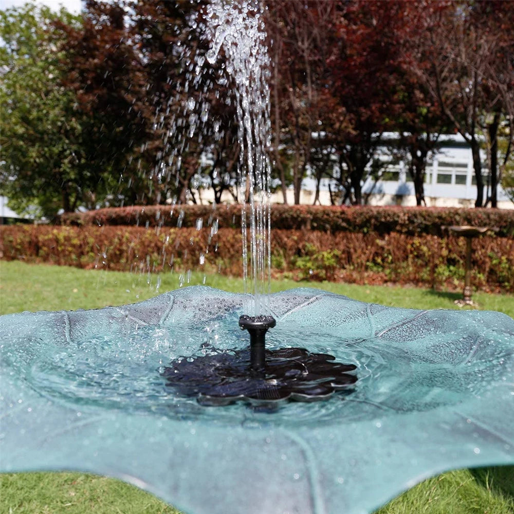 2 Sets of Sunflower Shaped Garden Solar Fountain Pump with Nozzles