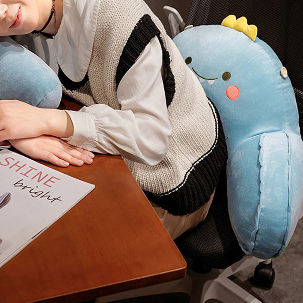 Bed Rest Cushion Backrest Reading Rest Pillow Back Support Chair Blue