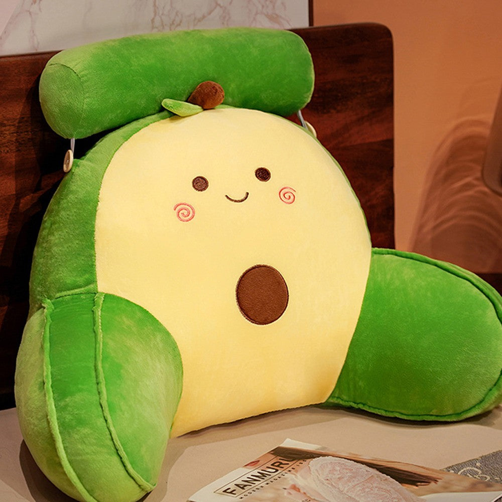 Backrest Reading Rest Pillow Back Support Chair with Arms Green