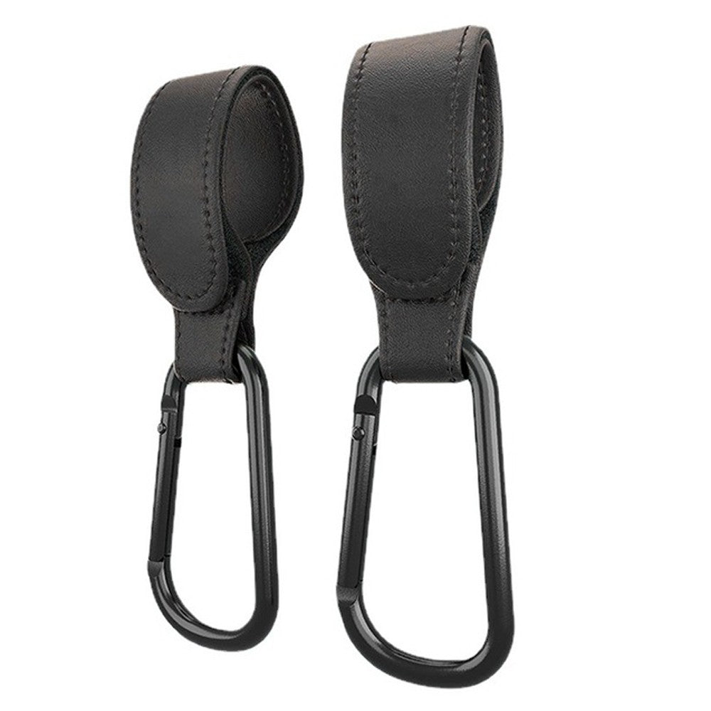 2X Adjustable Baby Stroller Hook Clip for Hanging Bags Black