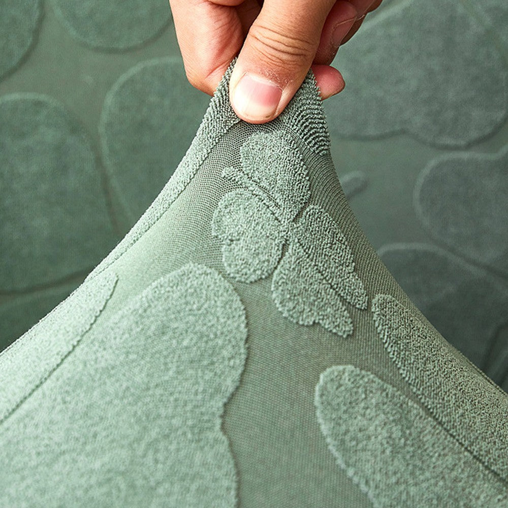 Stretch Sofa Seat Cushion Cover Green for 2 Seater