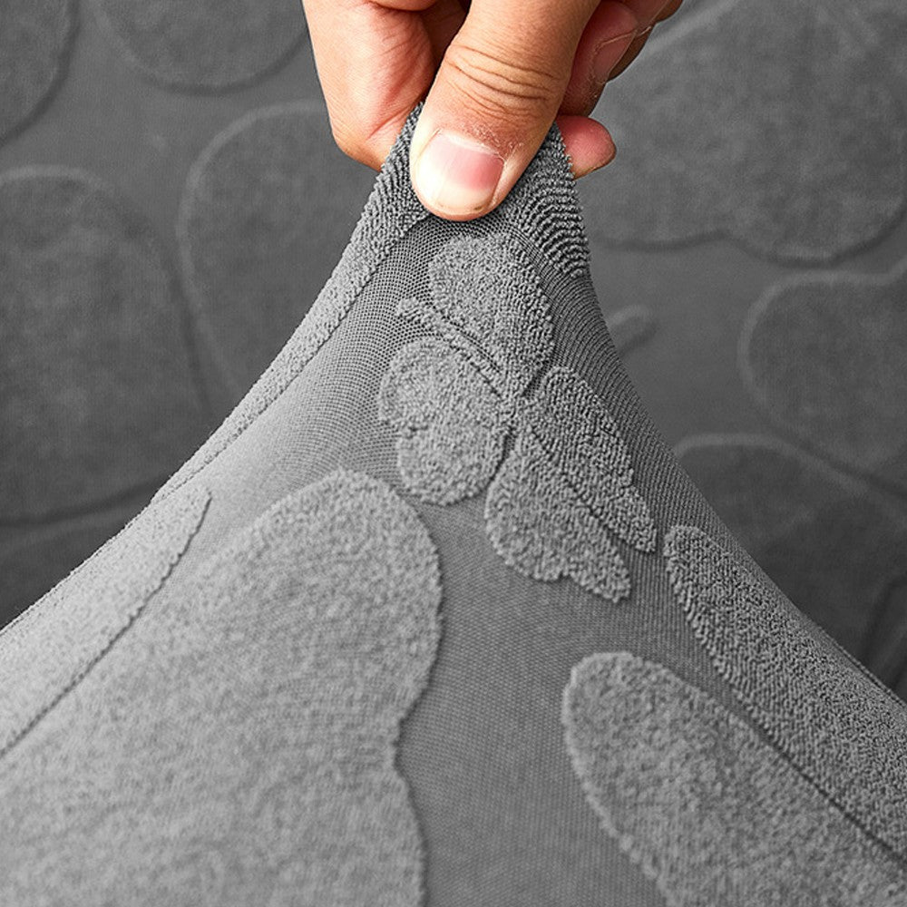 Stretch Sofa Seat Cushion Cover Grey for 2 Seater