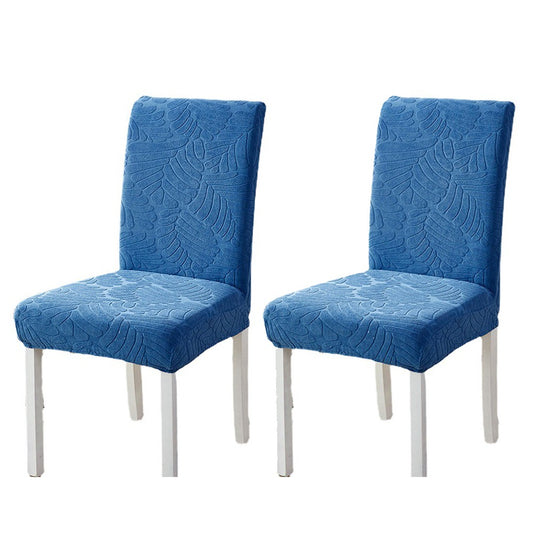 2X Washable Stretch Dining Chair Cover Blue