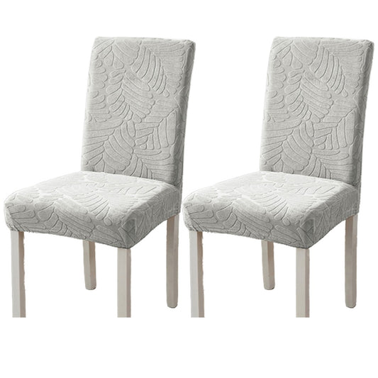 2X Washable Stretch Dining Chair Cover Silver Grey