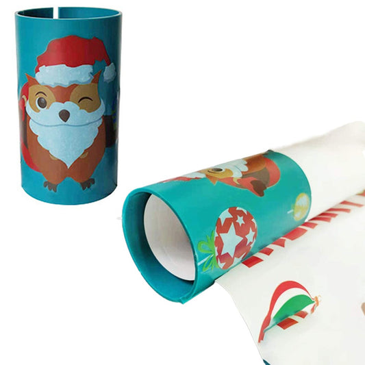 1Pc Christmas Sliding Wrapping Paper Cutter Tool Green