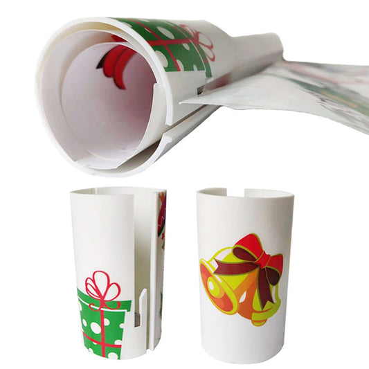 1Pc Christmas Sliding Wrapping Paper Cutter Tool White