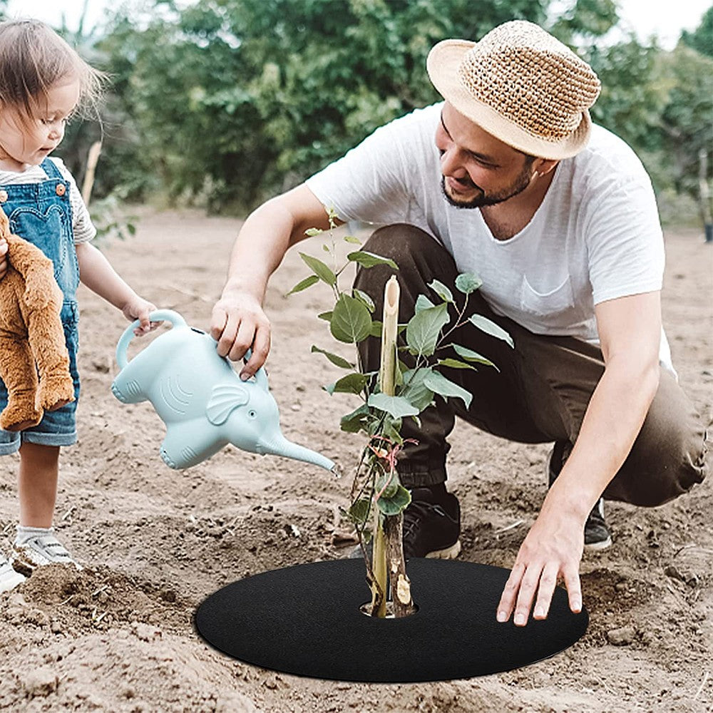 10pcs 27cm Non Woven Tree Mulch Ring for Weed Control Root Protection