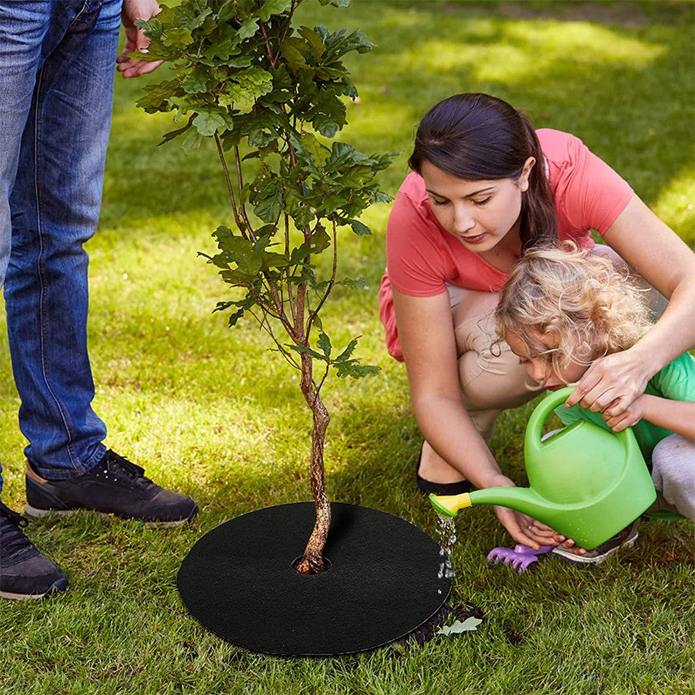 10pcs 25cm Non Woven Tree Mulch Ring for Weed Control Root Protection