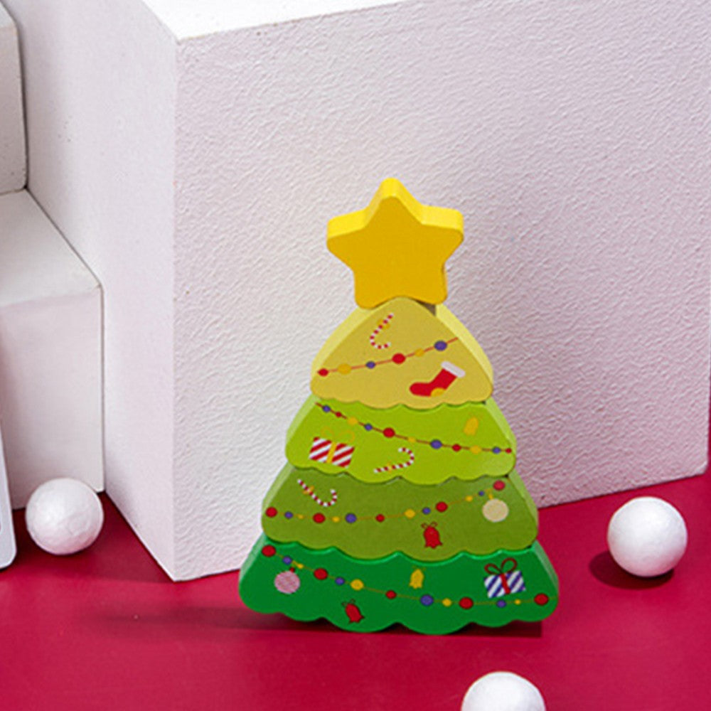 1Pc Christmas Tree Puzzle Toys Kids Toddlers Early Education Toy