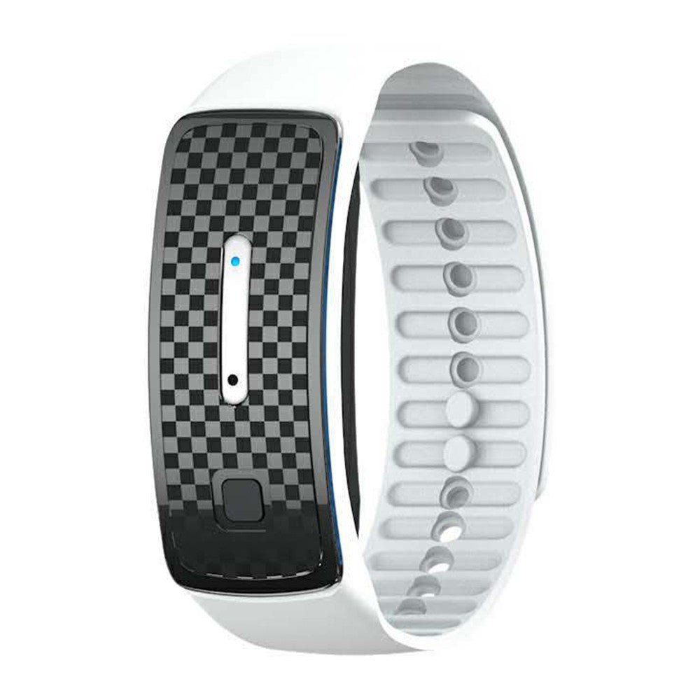 2X Ultrasonic Mosquito Repellent Bracelet USB Rechargeable Wristband Black White