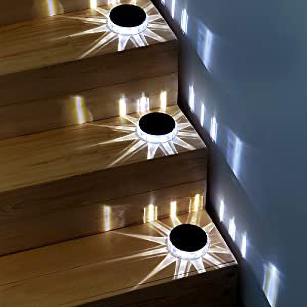 1X Solar LED Wall Light Outdoor Fence Light with Remote Control White Light