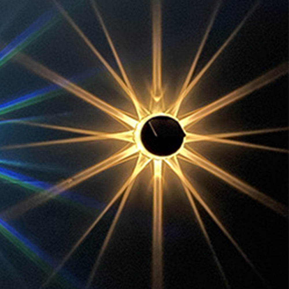 1X Solar LED Wall Light Outdoor Fence Light with Remote Control Warm White Light