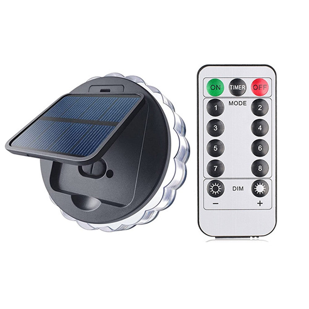 1X Solar LED Wall Light Outdoor Fence Light with Remote Control Warm White Light