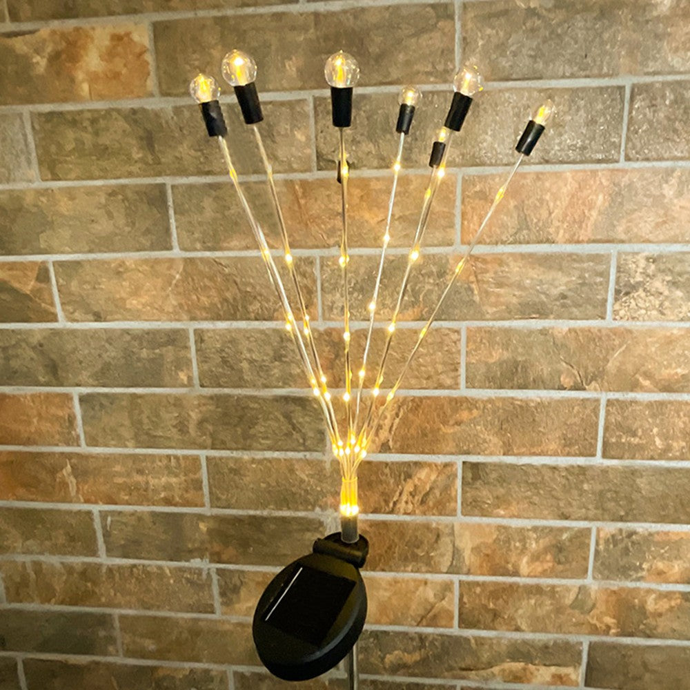 4Pcs Solar Firefly Lights Flickering Bulbs Lamp Outdoor Garden Patio Lamp