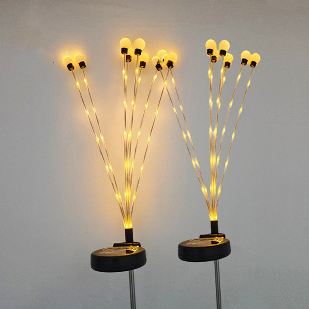 4Pcs Solar Firefly Lights Flickering Bulbs Lamp Outdoor Garden Patio Lamp