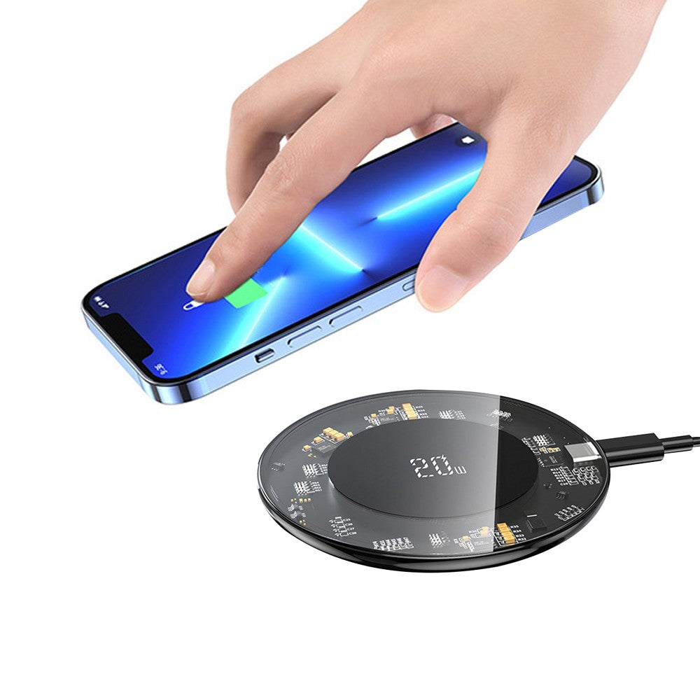 1Pc Qi Wireless Charger Fast Charging Pad for Mobile Phone iPhone AirPods