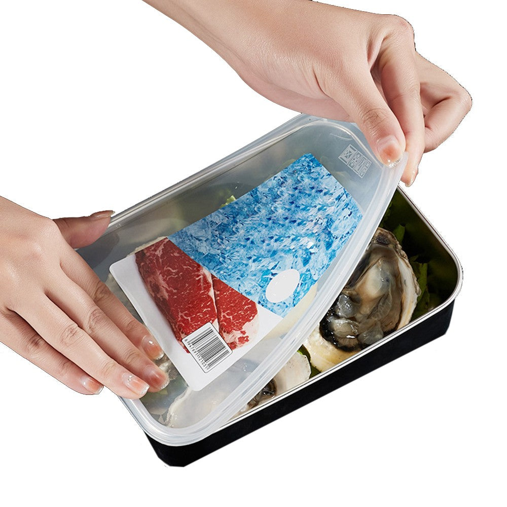 Stainless Steel Food Storage Container Lunch Box with Clear Lid Small Size
