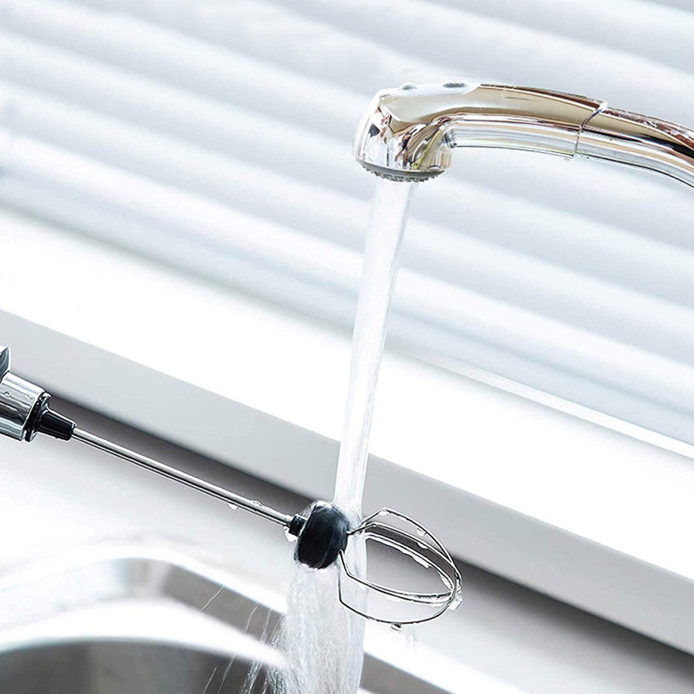 Handheld Electric Milk Frother Drink Coffee Mixer Foam Maker with 3 Whisks Black