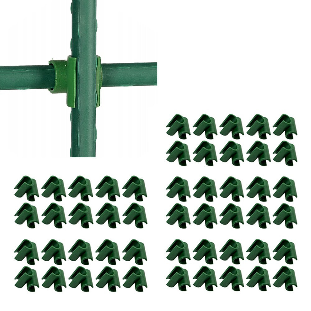 50Pcs 8mm Plant Trellis Connector Clip Stake Clip for Fixed Garden Frame Rod