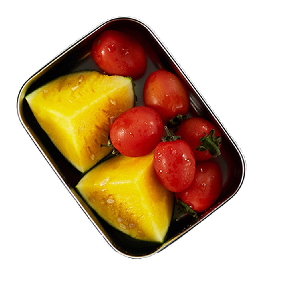 Set of 3Pcs Stainless Steel Food Storage Container Lunch Box with Clear Lid