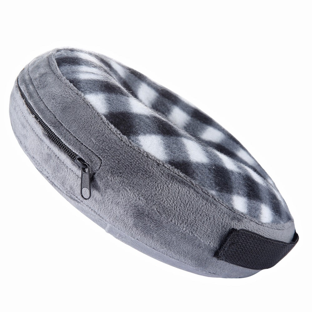 Inflatable Pet Recovery Collar Adjustable Pet Neck Protective Collar Black M