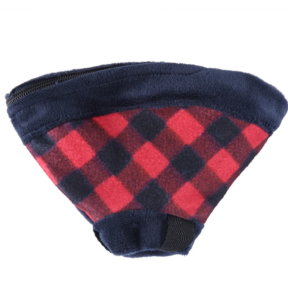 Inflatable Pet Recovery Collar Adjustable Pet Neck Protective Collar Red S