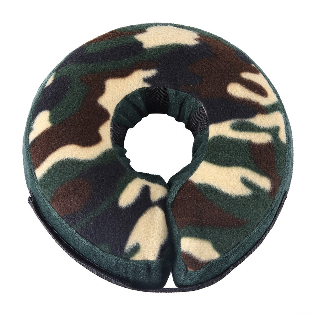 Inflatable Pet Recovery Collar Adjustable Pet Neck Protective Collar Green M