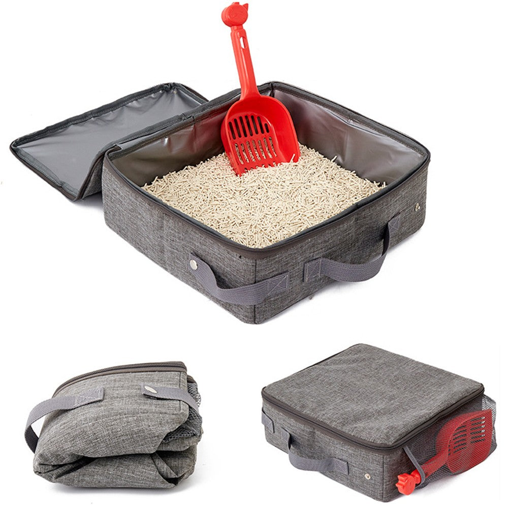 Portable Foldable Square Pet Cat Travel Litter Box Pet Bed